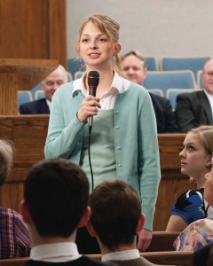 Single woman serving in church