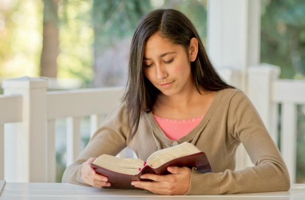 scripture study young woman