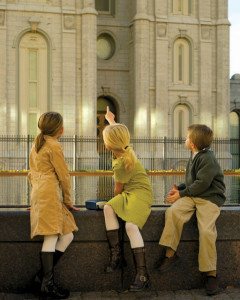 Children at the Mormon Temple