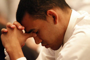 Mormon Man praying