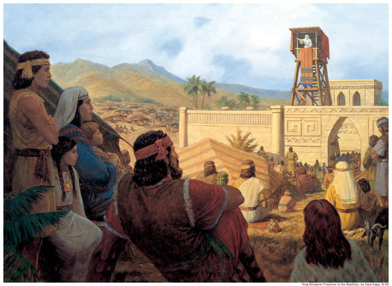 In the Book of Mormon, King Benjami gave a sermon on the atonement of Jesus Christ