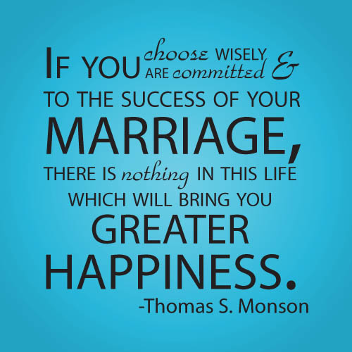 Marriage brings happiness