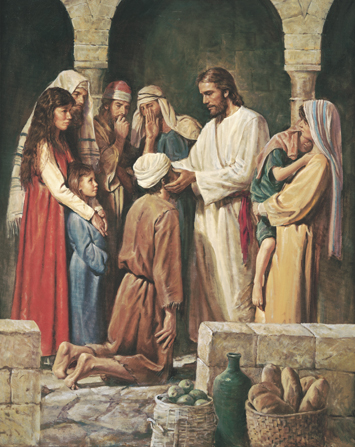 Christ healing the blind man