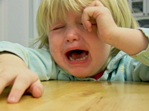 toddler crying