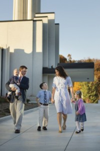 Family at Atlanta Mormon temple