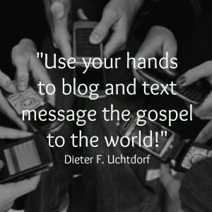 Use your hands to blog and text the gospel.