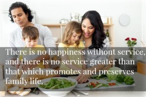 Family life is the greatest service.