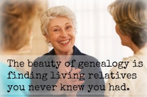 Geanealogy helps you find living family
