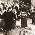Warsaw child with hands up during Nazi era
