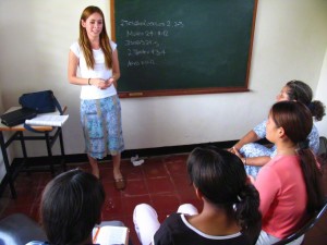 LDS teenager teaching her peers