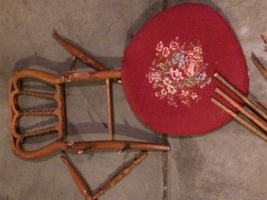 broken antique chair