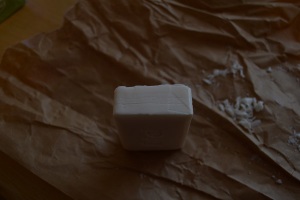 Soap with line for carving