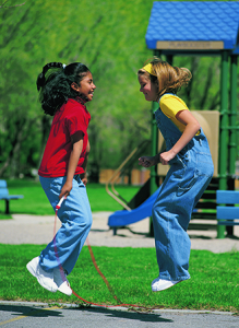 girls jumping rope