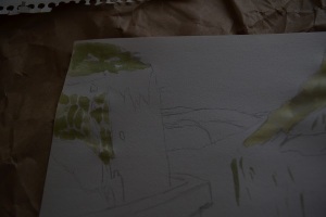 Early stages of a painting
