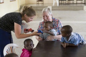 Women serving in humanitarian program