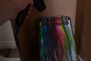 melted crayon art