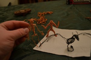 making a wire dragon