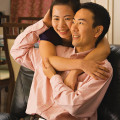 Affectionate Asian couple