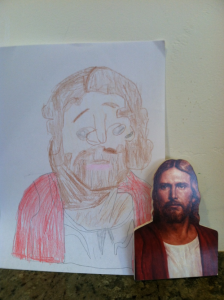 Joey's drawing of Christ