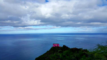 Pink Pillbox from further up the trail.