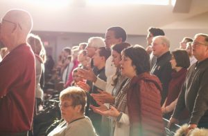 church singing praising