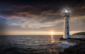 lighthouse storm