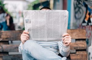 newspaper news reading